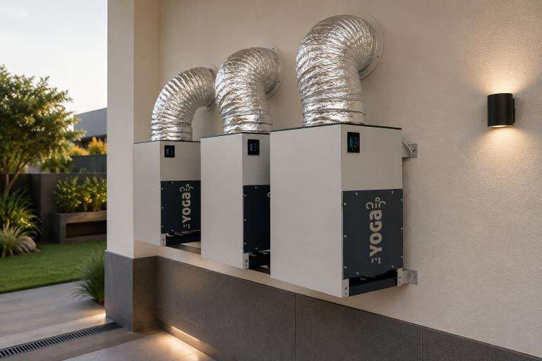 Multiple Wall Puncher systems installed outdoors